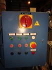 Used Screw pellet cooling conveyor. Bottom perforated holes, top hinged cover, side mounted blowers.